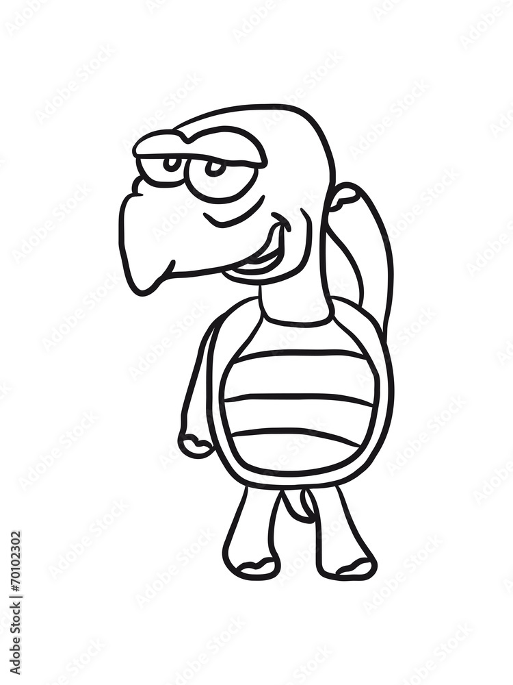 Obraz premium Lustiger Schildkröten Mann