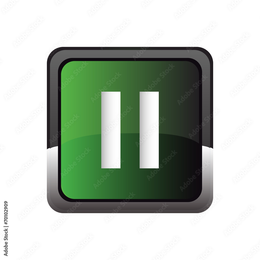 Pause icon button vector Pause icon button vector