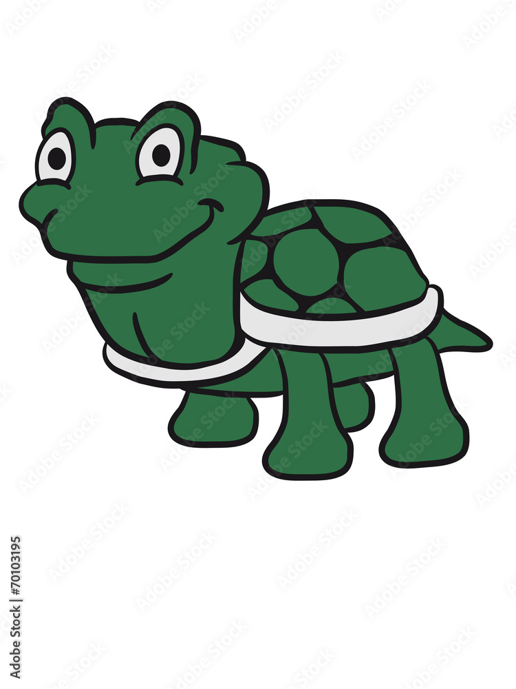 Fototapeta premium Lustige kleine comic Schildkröte