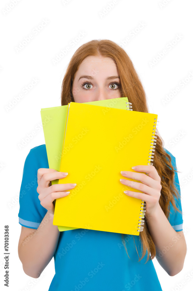 Young student isolated on the white background Young student isolated on the white background