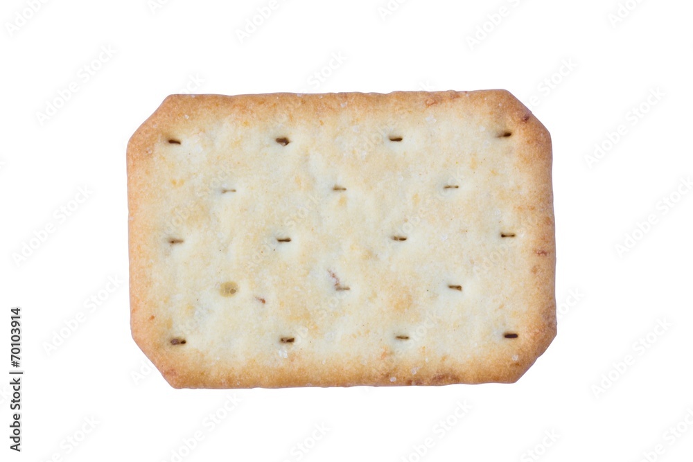 Saltine soda cracker isolated on white background Saltine soda cracker isolated on white background