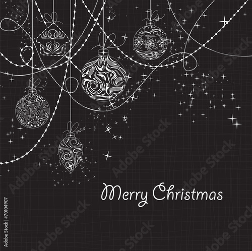 Vintage Black and White Ornaments