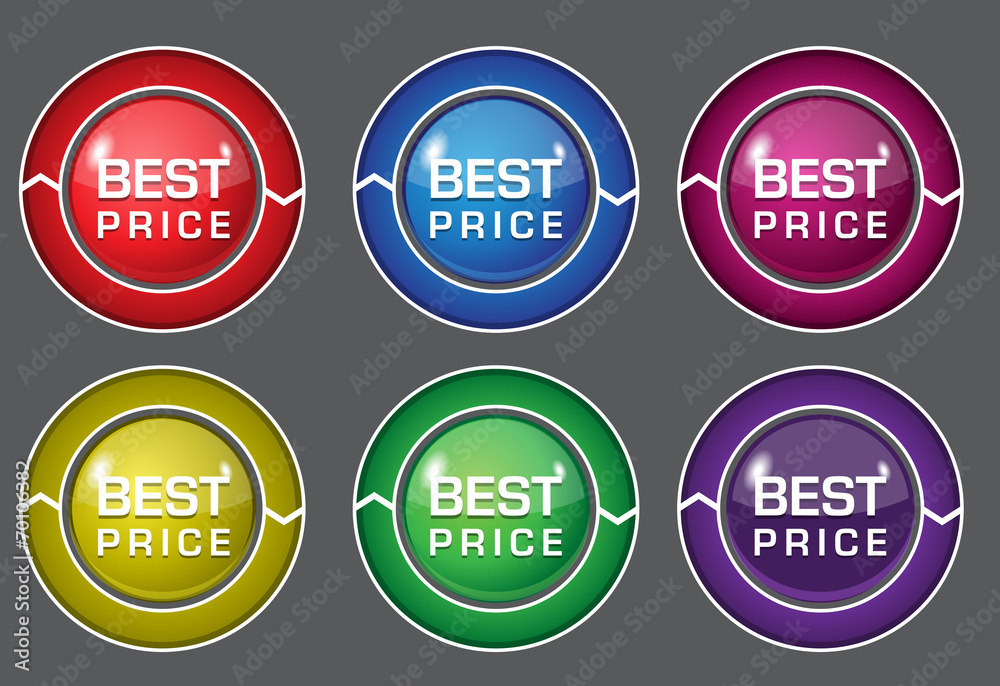 Best Price Glossy Shiny Circular Vector Button Best Price Glossy Shiny Circular Vector Button