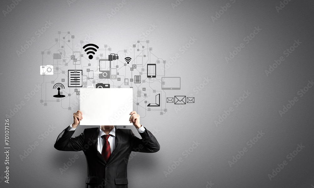 © Sergey Nivens - Businessman with banner