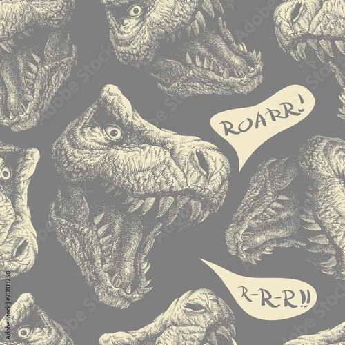 Trex. Vector seamless background. Eps8