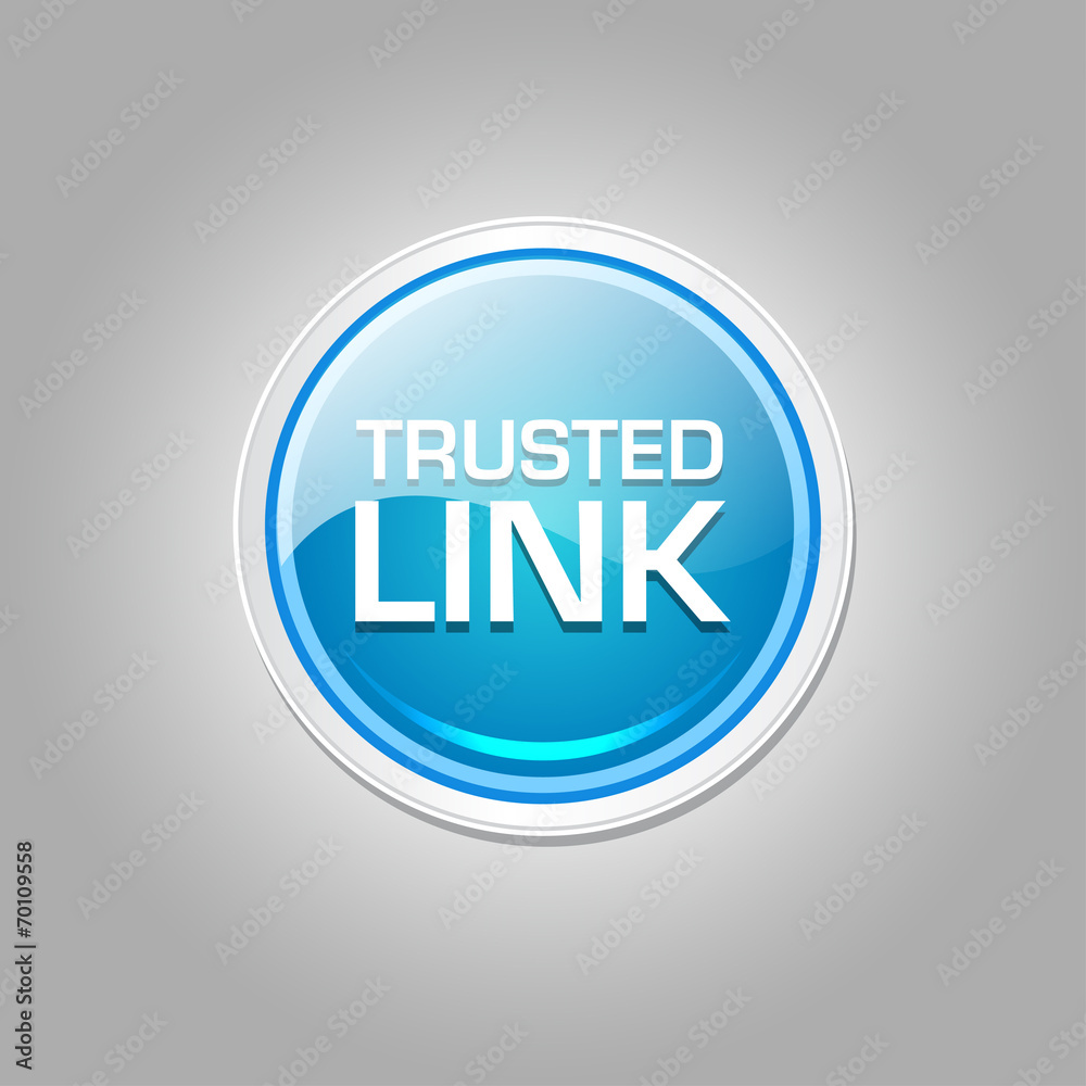 Trusted Link Glossy Shiny Circular Vector Button Trusted Link Glossy Shiny Circular Vector Button