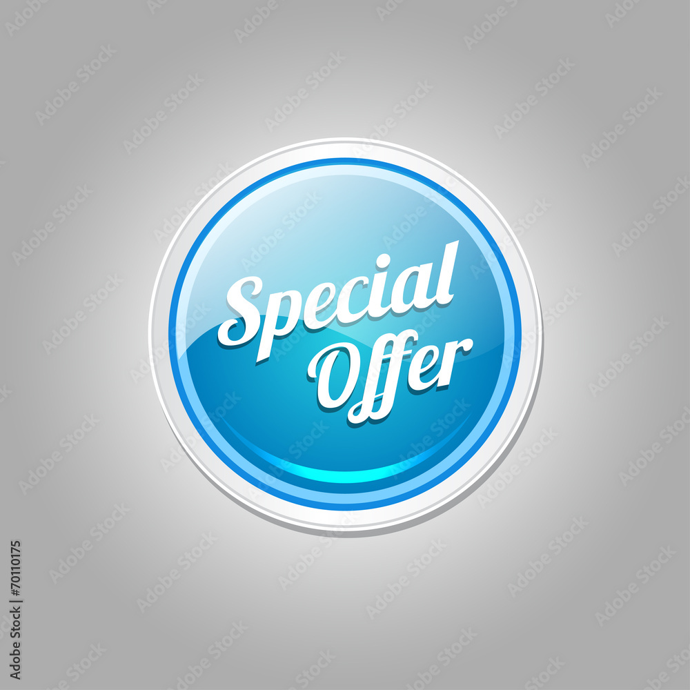 Special Offer Blue Vector Icon Button Special Offer Blue Vector Icon Button