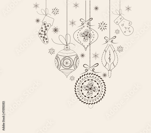 Christmas ornaments doodles