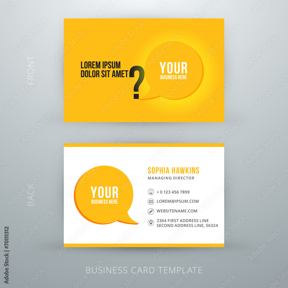Modern simple business card template Modern simple business card template