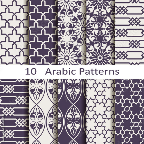 set of ten Arabic pattens