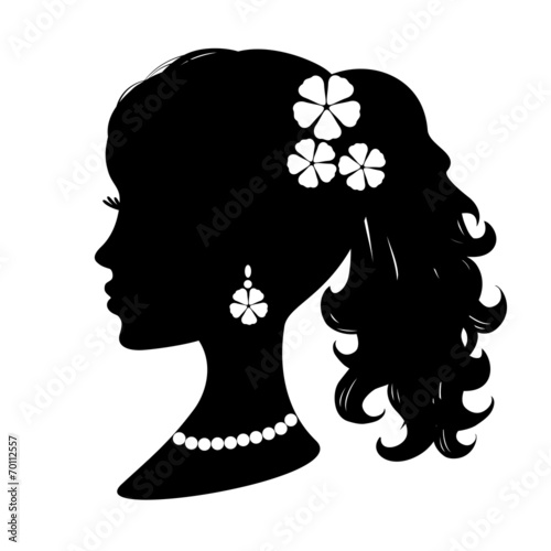 Beautiful woman silhouette