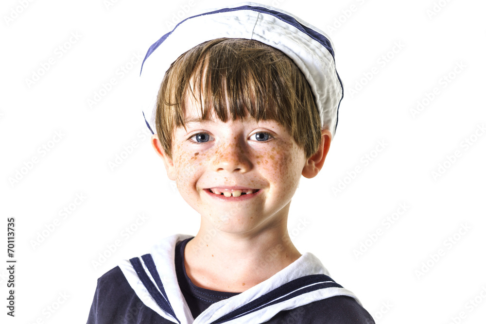 Cute little boy dressed in sailor suit Cute little boy dressed in sailor suit
