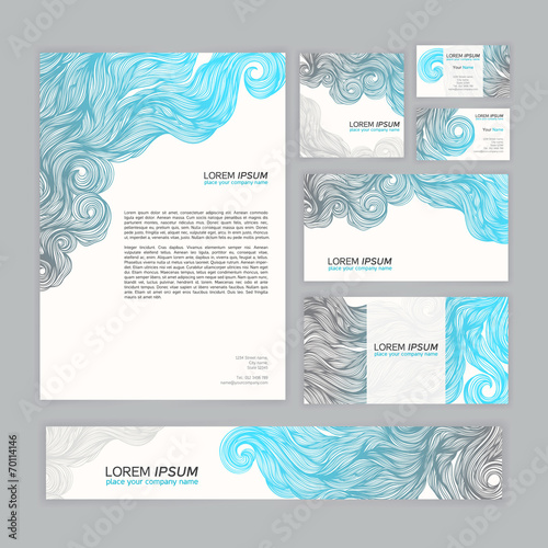 corporate Identity with wave pattern