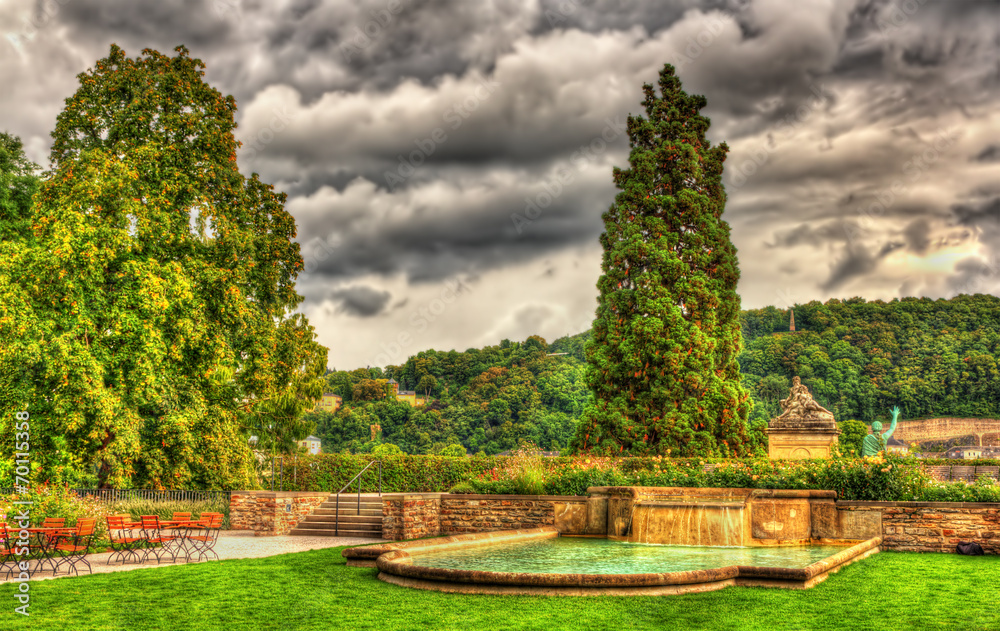 Garden near Electoral Palace in Koblenz, Germany Garden near Electoral Palace in Koblenz, Germany