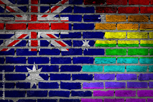 Dark brick wall - LGBT rights - Australia