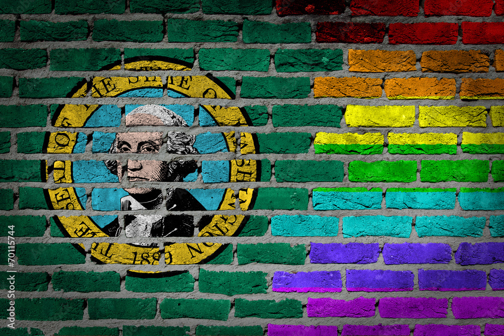 Dark brick wall - LGBT rights - Washington