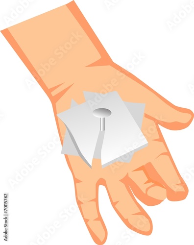 Nagel in der Hand