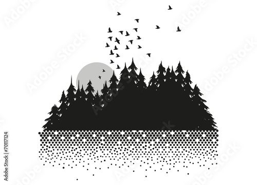 Mond,Wald und See