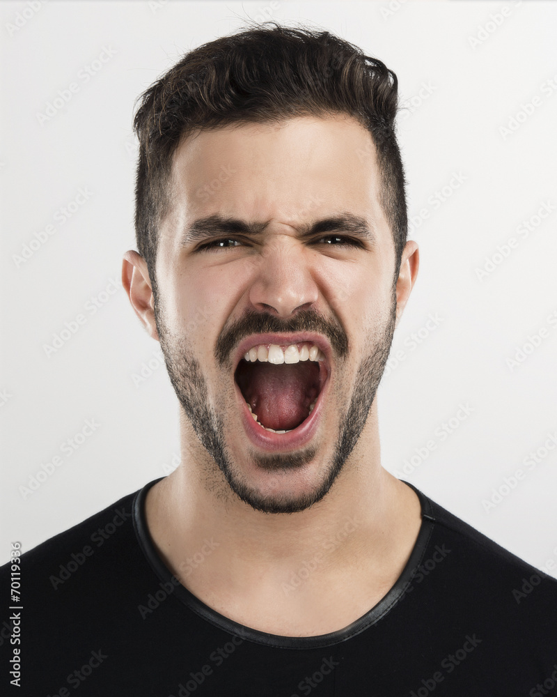 Man yelling Man yelling
