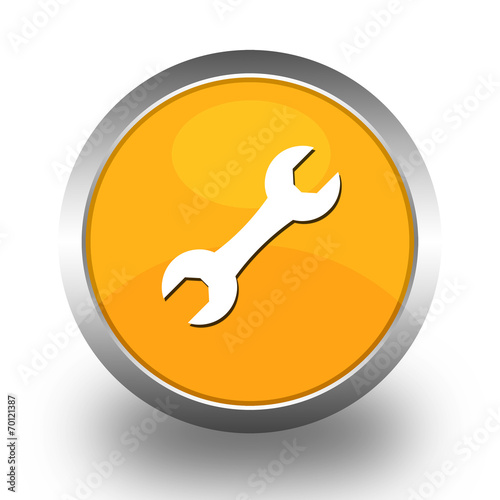 BOUTONS ICONES RONDS COLLECTION JAUNE ORANGE