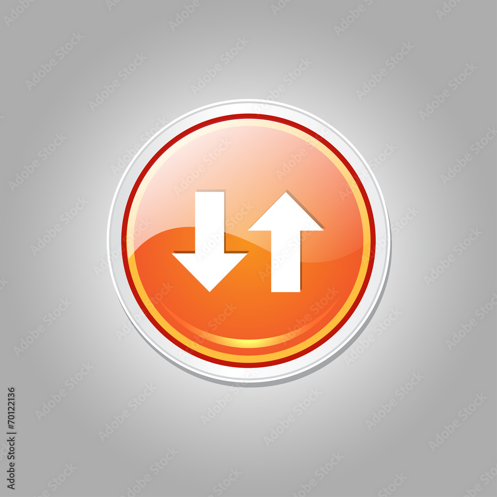Data Circular Vector Orange Web Icon Button Data Circular Vector Orange Web Icon Button