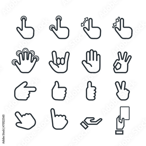 hand icon set
