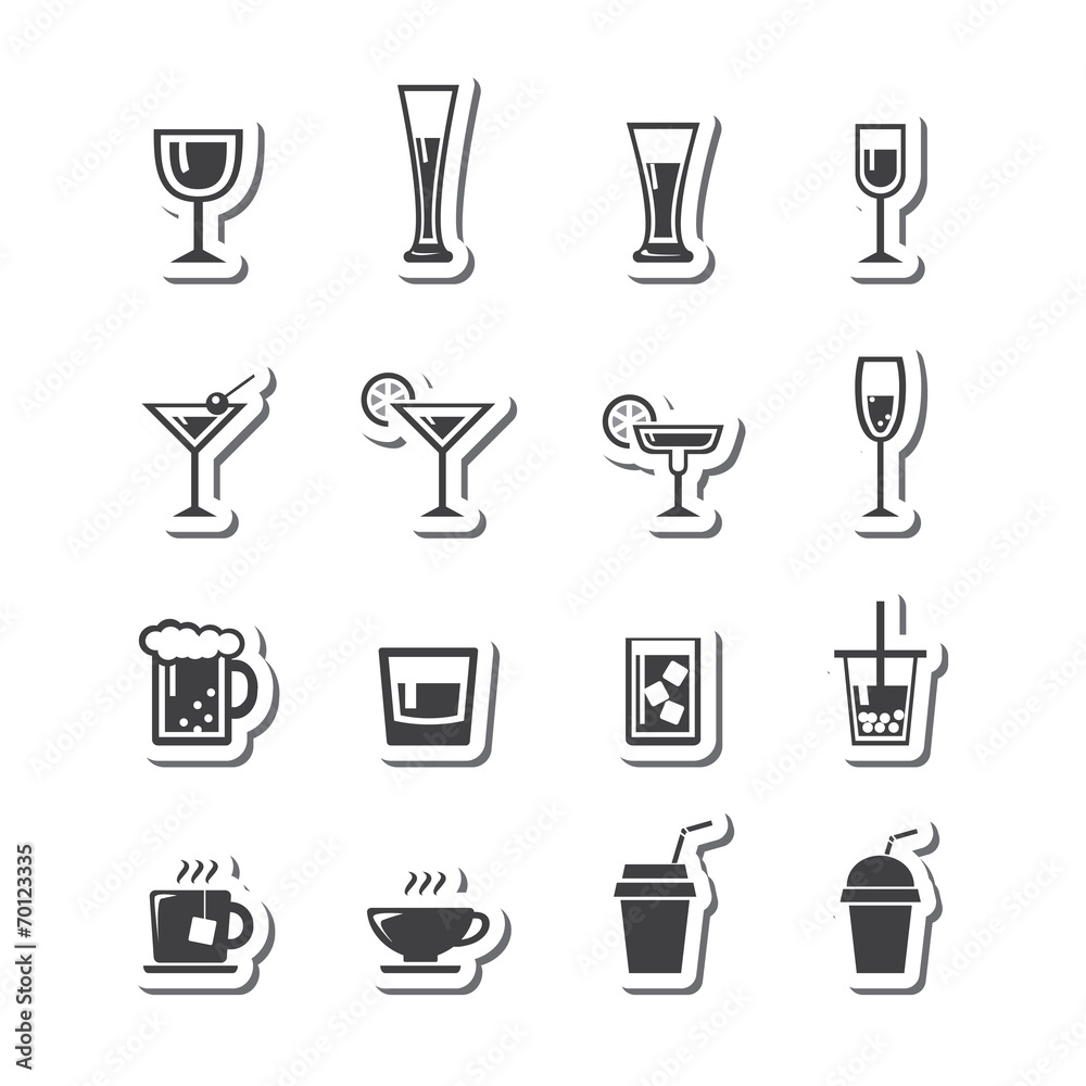 vector.drink icon set vector.drink icon set