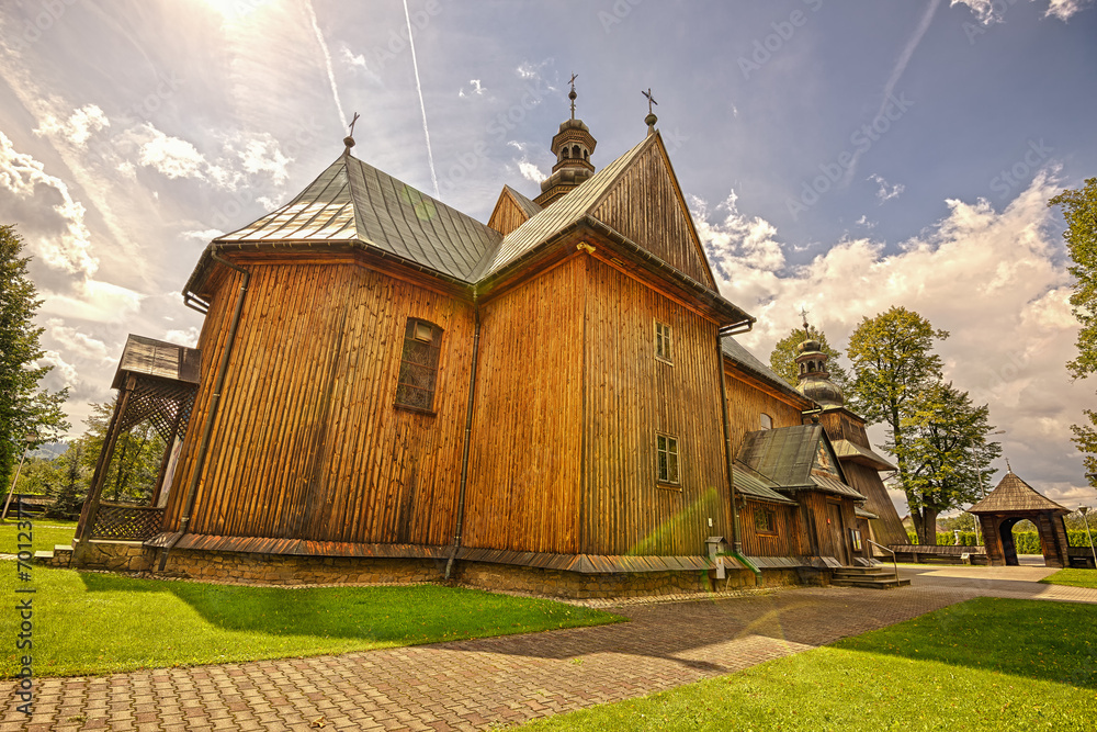 Obraz premium Wooden Parish Church of the Immaculate Conception in Spytkowice,
