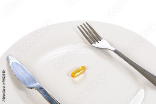Vitamin D on plate