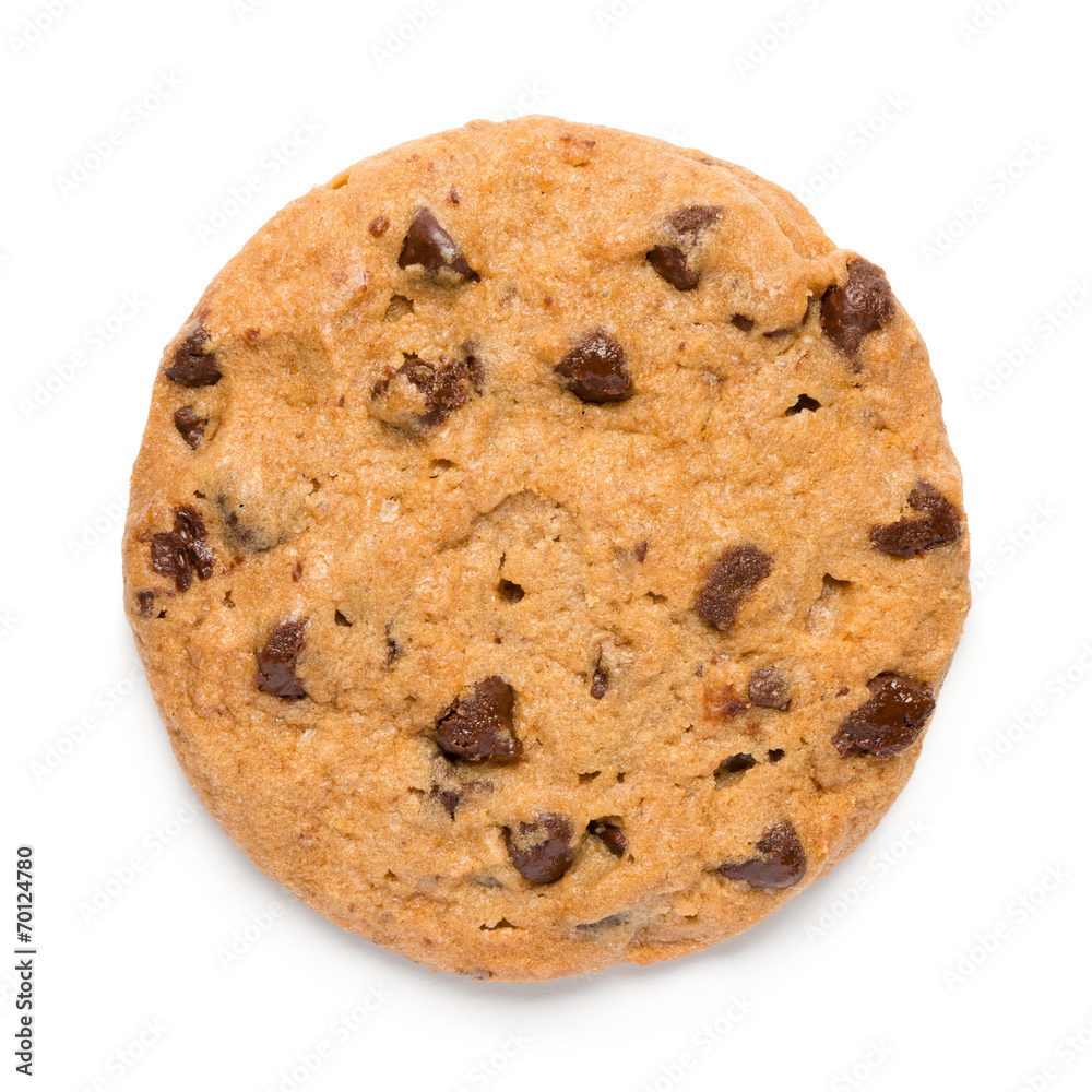 Chocolate Chip Cookie on White Chocolate Chip Cookie on White