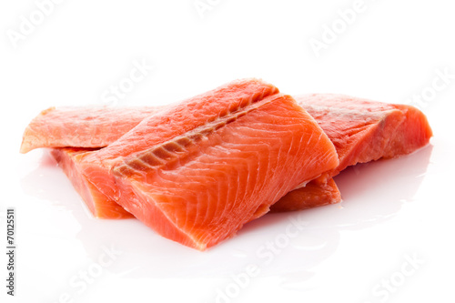 salmon fillet. Fresh sliced salmon fish