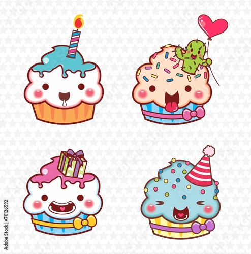 cupcake cartoon, kit festa 06
