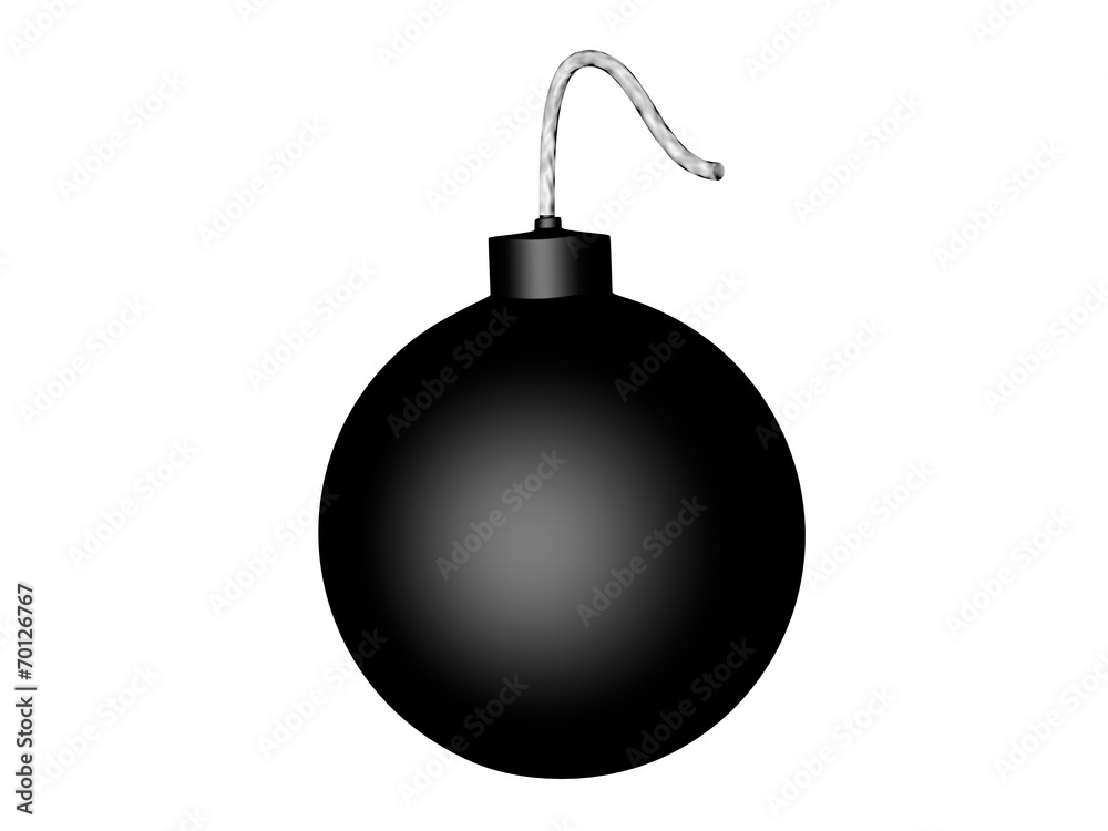 bombe sur fond blanc bombe sur fond blanc