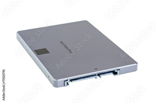 Solid state drive SSD isolated on white