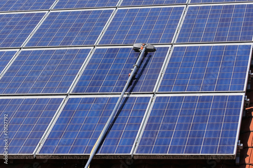 Cleaning solar moduls photo