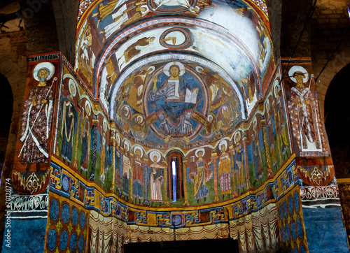 Fresco paintings of the Pantocrator in Sant Climent de Taull photo