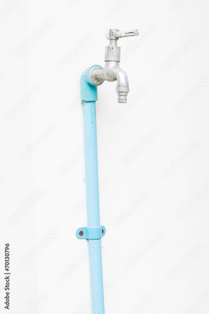 water tap on wall