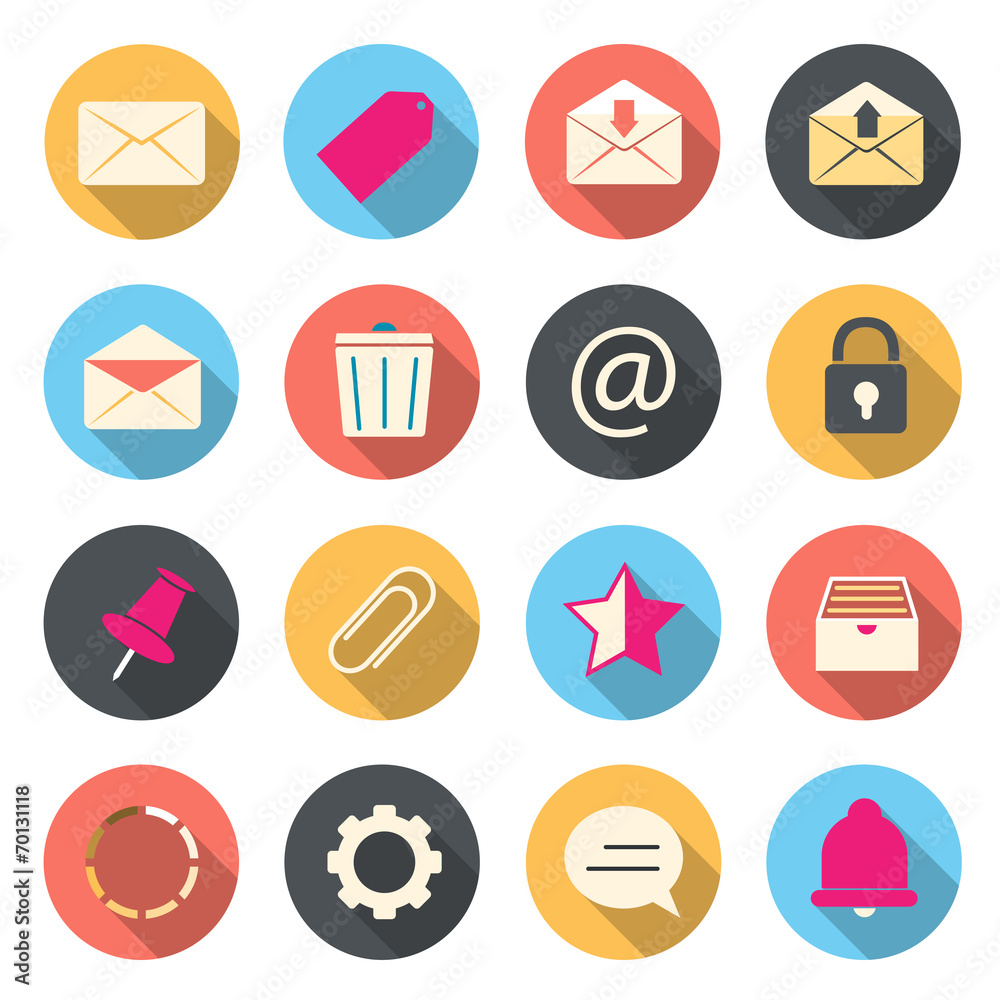 Email color icons Email color icons