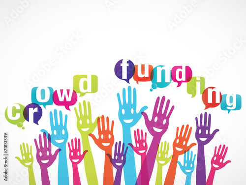 groupe mains souriantes : crowdfunding