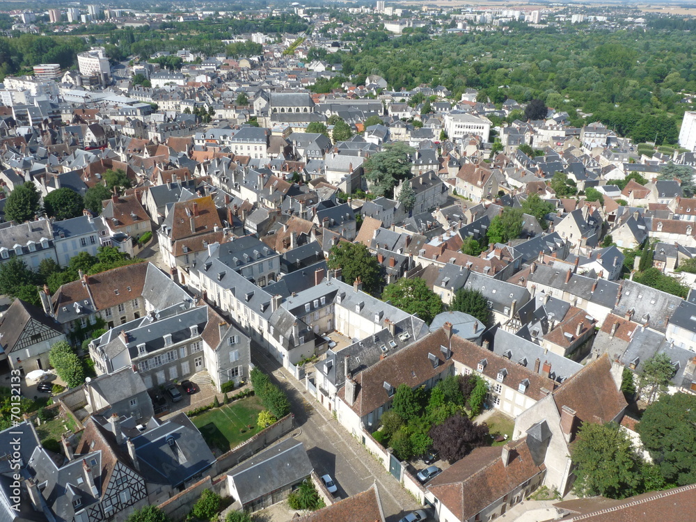 Bourges vue du ciel
