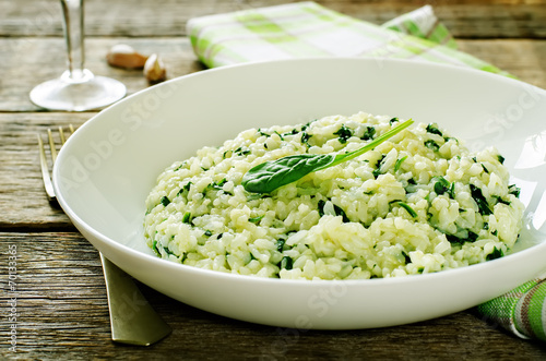 risotto with spinach