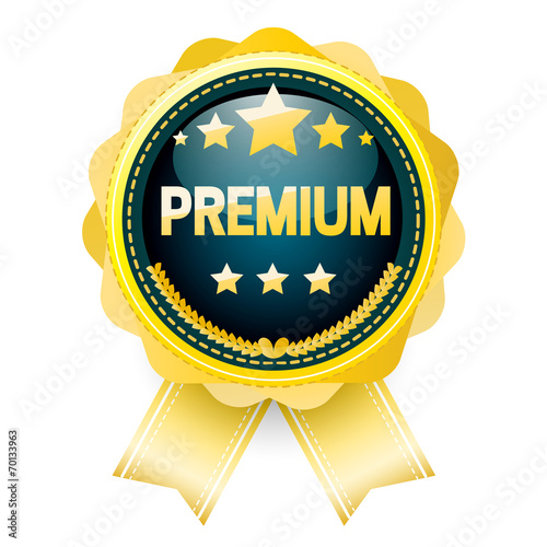 Premium, labels ribbon desi...