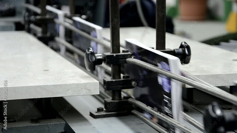 printed book production line into press plant house
