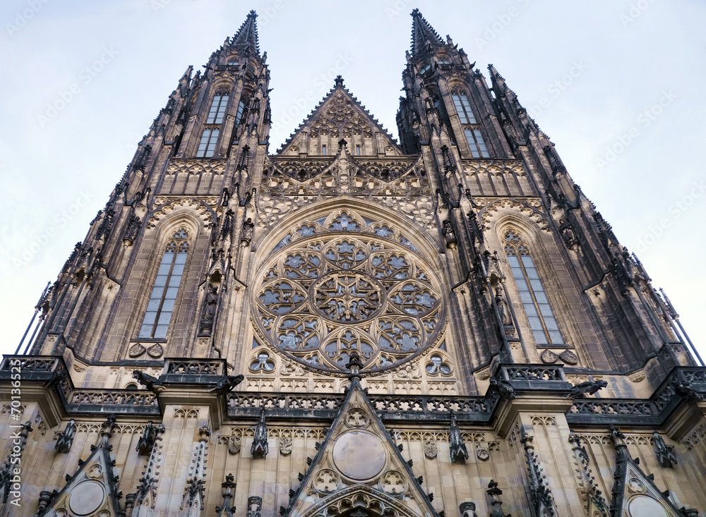 cathedral facade in Prague