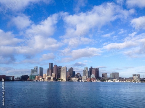 Boston skyline in the morning