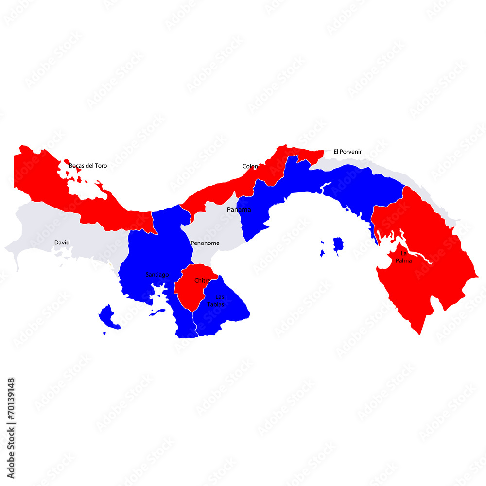 Fototapeta premium パナマ 地図 国