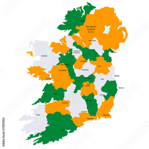 アイルランド 地図 国