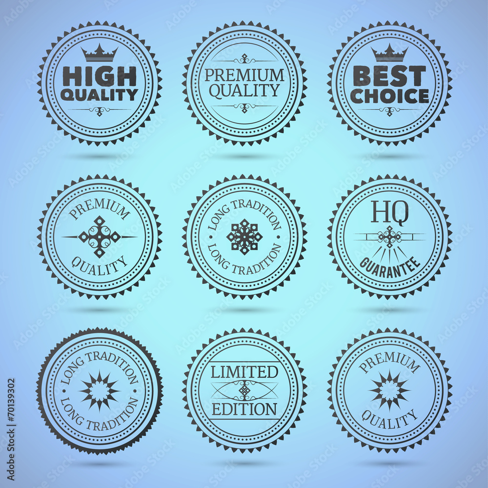 Set of round hollow badges. EPS10. Set of round hollow badges. EPS10.