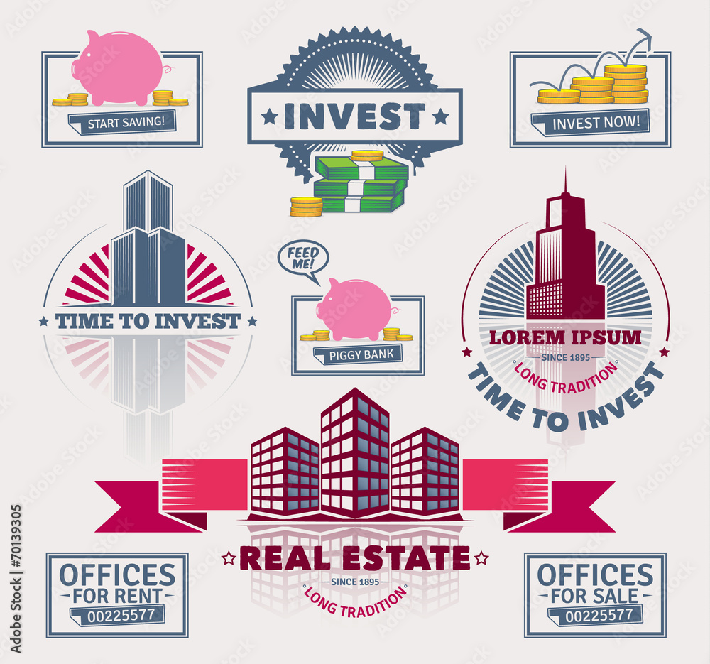 Naklejka premium Set of business design elements. EPS10.