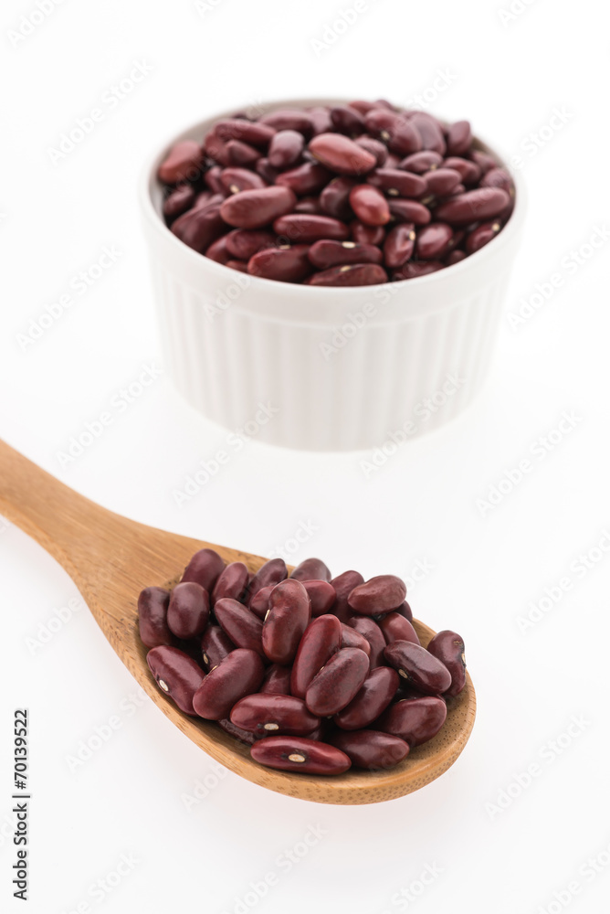 Red beans kidney isolated on white background Red beans kidney isolated on white background